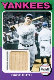 2011 Topps Lineage - 1975 Mini Relics #75R-BRU Babe Ruth Front