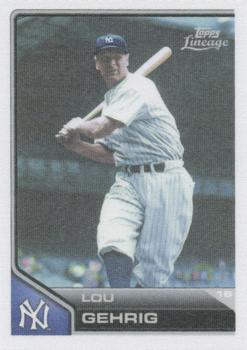 2011 Topps Lineage - Topps Cloth Stickers #TCS13 Lou Gehrig Front