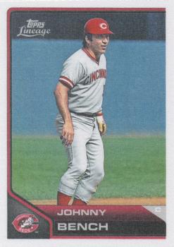 2011 Topps Lineage - Topps Cloth Stickers #TCS41 Johnny Bench Front