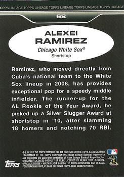 2011 Topps Lineage - Diamond Anniversary Refractors #68 Alexei Ramirez Back