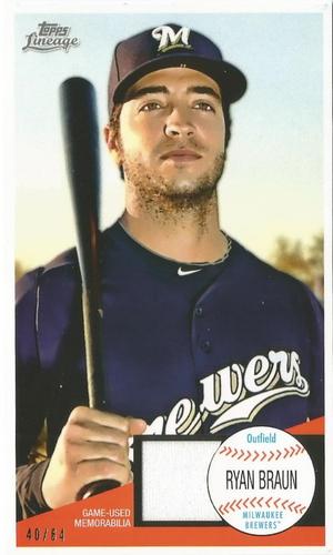2011 Topps Lineage - Topps Giants Relics #TG16 Ryan Braun Front