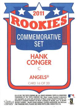 2011 Topps Lineage - Rookies Commemorative #16 Hank Conger Back