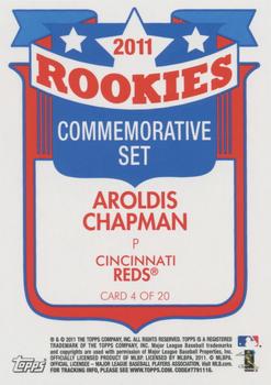 2011 Topps Lineage - Rookies Commemorative #4 Aroldis Chapman Back