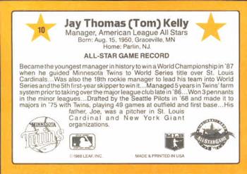 1989 Donruss All-Stars #10 Tom Kelly Back