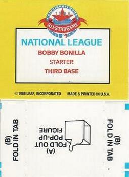 1989 Donruss All-Stars - Pop-Ups #NNO Bobby Bonilla Back