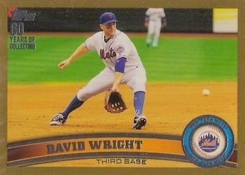 2011 Topps - Gold #15 David Wright Front