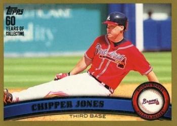 2011 Topps - Gold #169 Chipper Jones Front