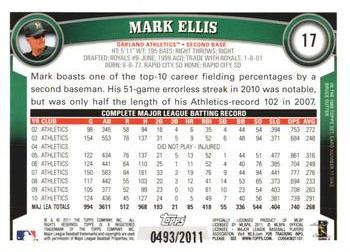 2011 Topps - Gold #17 Mark Ellis Back