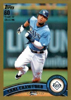 2011 Topps - Gold #25 Carl Crawford Front