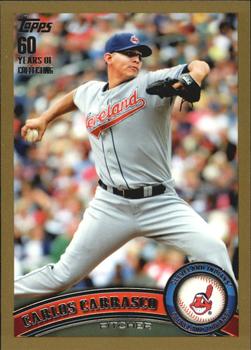 2011 Topps - Gold #28 Carlos Carrasco Front