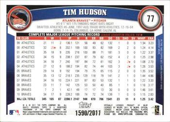 2011 Topps - Gold #77 Tim Hudson Back