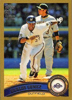 2011 Topps - Gold #97 Carlos Gomez Front