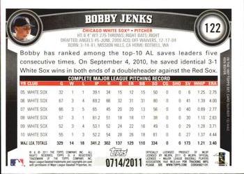 2011 Topps - Gold #122 Bobby Jenks Back