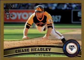 2011 Topps - Gold #206 Chase Headley Front