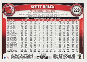 2011 Topps - Gold #228 Scott Rolen Back