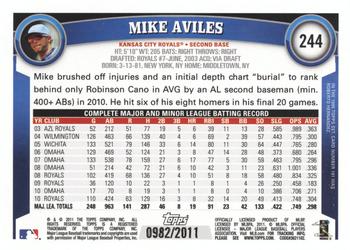 2011 Topps - Gold #244 Mike Aviles Back