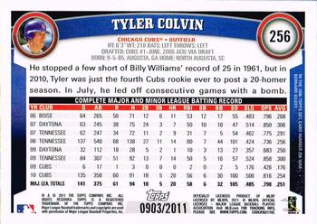 2011 Topps - Gold #256 Tyler Colvin Back