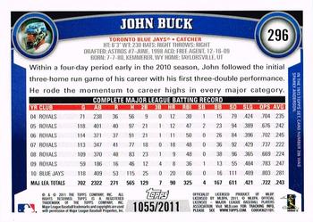 2011 Topps - Gold #296 John Buck Back