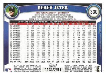 2011 Topps - Gold #330 Derek Jeter Back