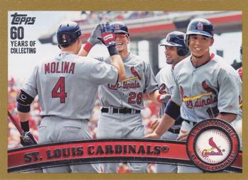 2011 Topps - Gold #334 St. Louis Cardinals Front