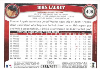 2011 Topps - Gold #406 John Lackey Back