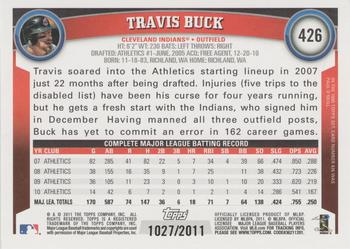 2011 Topps - Gold #426 Travis Buck Back
