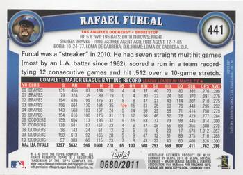2011 Topps - Gold #441 Rafael Furcal Back