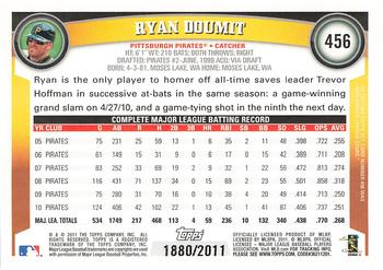 2011 Topps - Gold #456 Ryan Doumit Back
