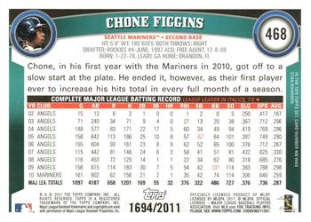 2011 Topps - Gold #468 Chone Figgins Back
