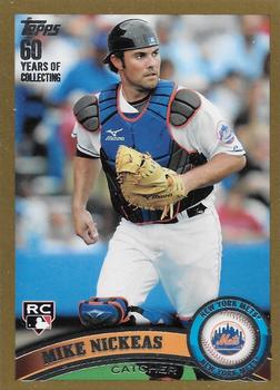 2011 Topps - Gold #523 Mike Nickeas Front