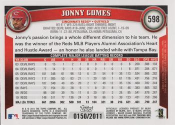2011 Topps - Gold #598 Jonny Gomes Back