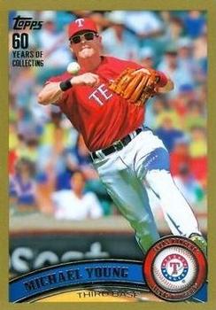 2011 Topps - Gold #320 Michael Young Front