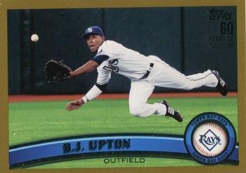 2011 Topps - Gold #556 B.J. Upton Front