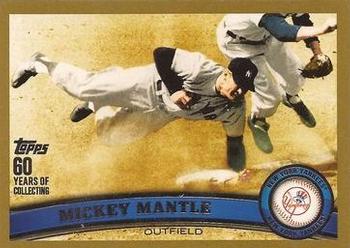 2011 Topps - Gold #7 Mickey Mantle Front