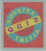 1986 Sportflics Rookies - Trivia Cards #12 Rookies Trivia Quiz Front