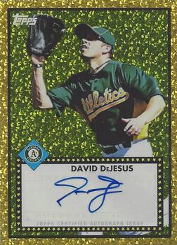 2011 Topps Lineage - 1952 Autographs Gold Canary Diamond #52A-DD David DeJesus Front
