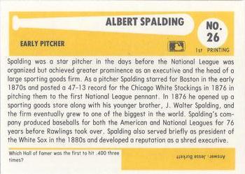 1980-87 SSPC HOF #26 Albert Spalding Back