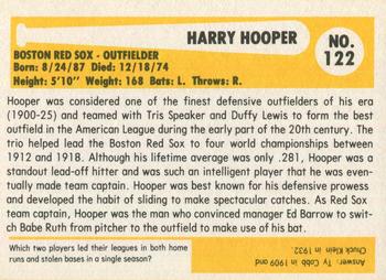 1980-87 SSPC HOF #122 Harry Hooper Back
