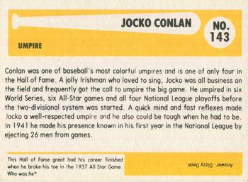 1980-87 SSPC HOF #143 Jocko Conlan Back