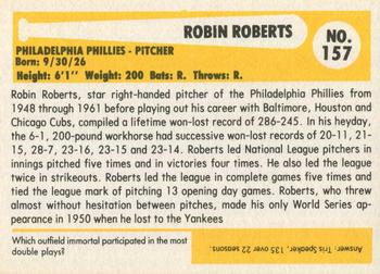 1980-87 SSPC HOF #157 Robin Roberts Back