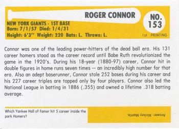 1980-87 SSPC HOF #153 Roger Connor Back