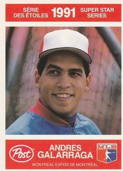 1991 Post Canada Super Star Series #3 Andres Galarraga Front