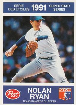 1991 Post Canada Super Star Series #27 Nolan Ryan Front