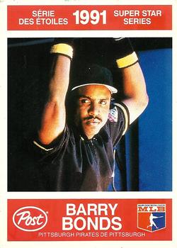 1991 Post Canada Super Star Series #5 Barry Bonds Front