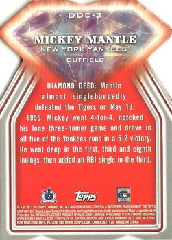 2011 Topps - Diamond Die Cut #DDC-2 Mickey Mantle Back