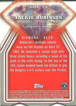 2011 Topps - Diamond Die Cut #DDC-12 Jackie Robinson Back