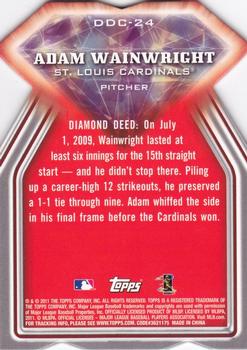 2011 Topps - Diamond Die Cut #DDC-24 Adam Wainwright Back