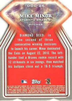 2011 Topps - Diamond Die Cut #DDC-26 Mike Minor Back
