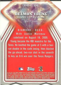 2011 Topps - Diamond Die Cut #DDC-28 Delmon Young Back