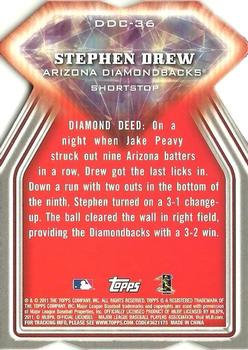 2011 Topps - Diamond Die Cut #DDC-36 Stephen Drew Back